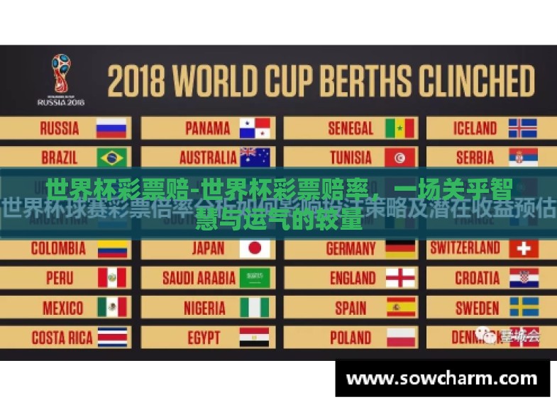 世界杯彩票赔-世界杯彩票赔率,一场关乎智慧与运气的较量 世界杯彩票赔-世界杯彩票赔率,一场关乎智慧与运气的较量