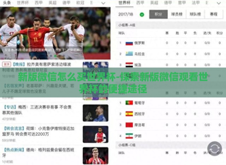 新版微信怎么买世界杯-探索新版微信观看世界杯的便捷途径