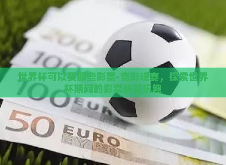 世界杯可以买那些彩票-竞彩观赛,探索世界杯期间的彩票购买乐趣 世界杯可以买那些彩票-竞彩观赛,探索世界杯期间的彩票购买乐趣