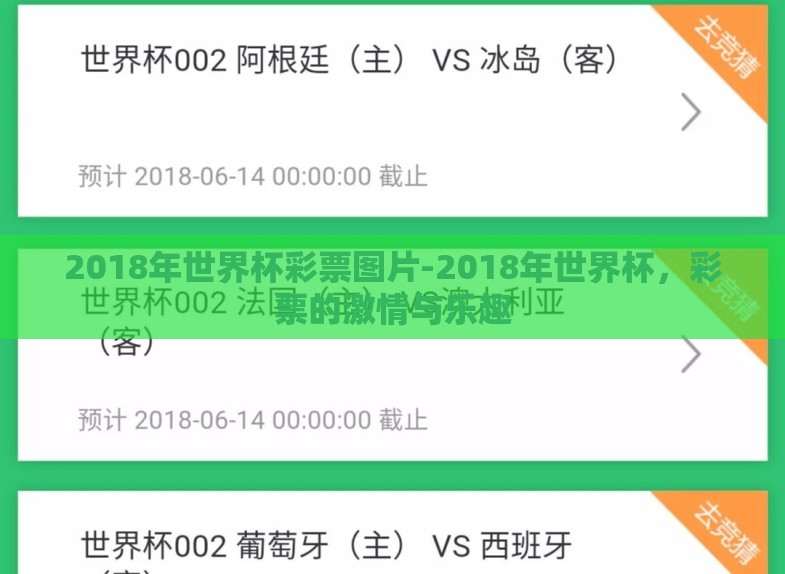 2018年世界杯彩票图片-2018年世界杯，彩票的激情与乐趣