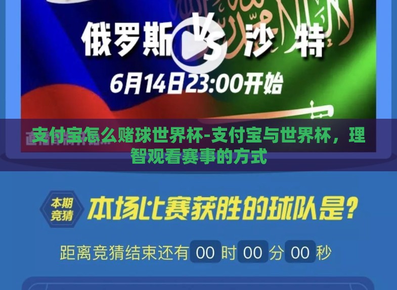 支付宝怎么赌球世界杯-支付宝与世界杯,理智观看赛事的方式 支付宝怎么赌球世界杯-支付宝与世界杯,理智观看赛事的方式