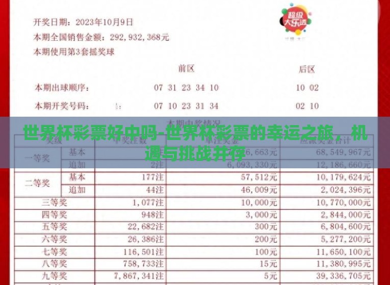 世界杯彩票好中吗-世界杯彩票的幸运之旅，机遇与挑战并存