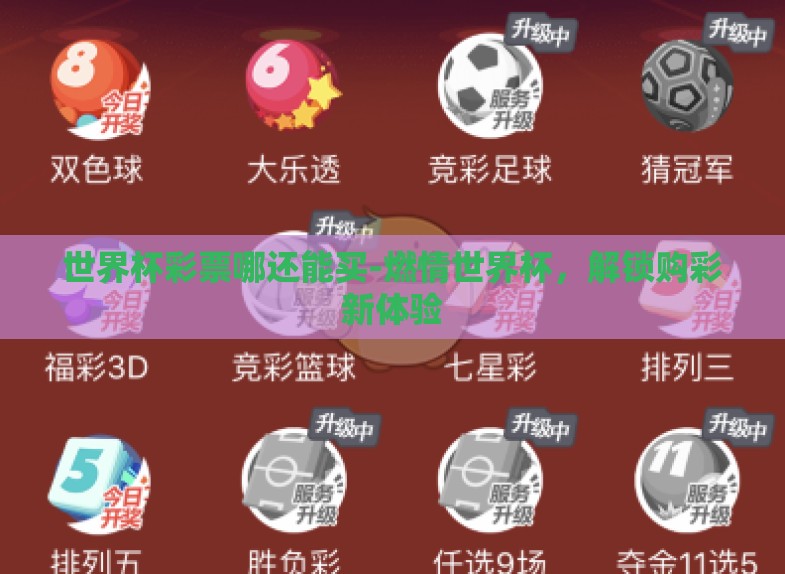 世界杯彩票哪还能买-燃情世界杯,解锁购彩新体验 世界杯彩票哪还能买-燃情世界杯,解锁购彩新体验